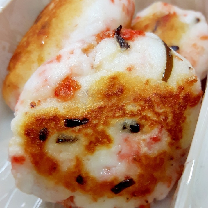 簡単!(^^)桜エビと塩昆布inはんぺん焼き♪